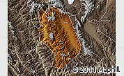 Physical Map of Weishan, semi-desaturated