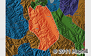 Political Map of Weishan, darken