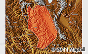 Political Map of Weishan, physical outside