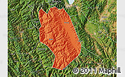 Political Map of Weishan, satellite outside