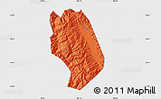 Political Map of Weishan, single color outside
