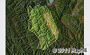 Satellite Map of Weishan, darken