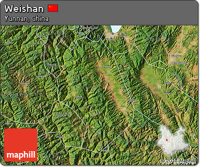 Satellite Map of Weishan