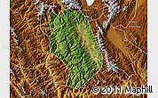 Satellite Map of Weishan, physical outside