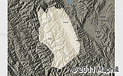 Shaded Relief Map of Weishan, darken