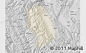 Shaded Relief Map of Weishan, desaturated