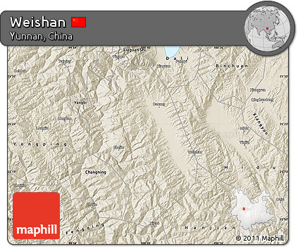 Shaded Relief Map of Weishan