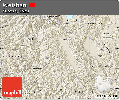 Shaded Relief Map of Weishan