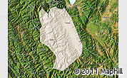 Shaded Relief Map of Weishan, satellite outside