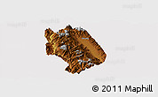 Physical Panoramic Map of Weishan, cropped outside
