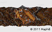 Physical Panoramic Map of Weishan, darken