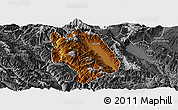 Physical Panoramic Map of Weishan, desaturated