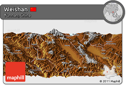 Physical Panoramic Map of Weishan