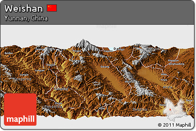 Physical Panoramic Map of Weishan