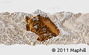 Physical Panoramic Map of Weishan, lighten