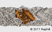 Physical Panoramic Map of Weishan, lighten, semi-desaturated