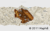 Physical Panoramic Map of Weishan, shaded relief outside