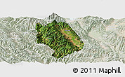 Satellite Panoramic Map of Weishan, lighten