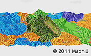 Satellite Panoramic Map of Weishan, political outside