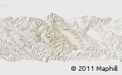 Shaded Relief Panoramic Map of Weishan, lighten