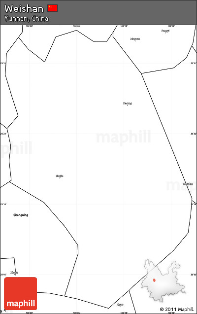 Blank Simple Map of Weishan