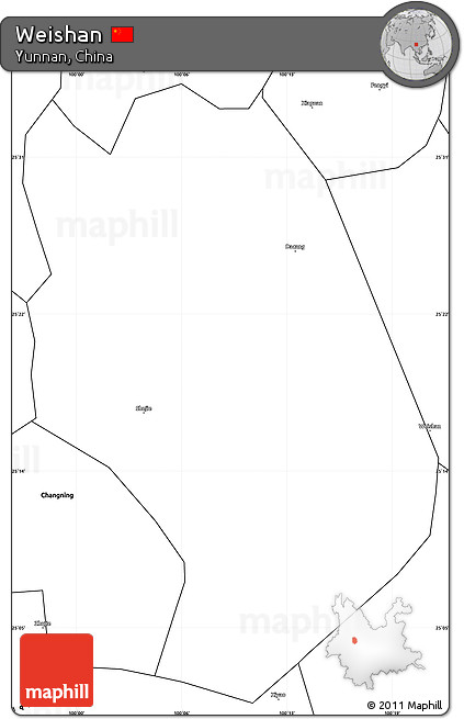 Blank Simple Map of Weishan