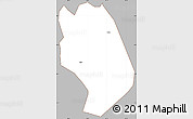 Gray Simple Map of Weishan, cropped outside
