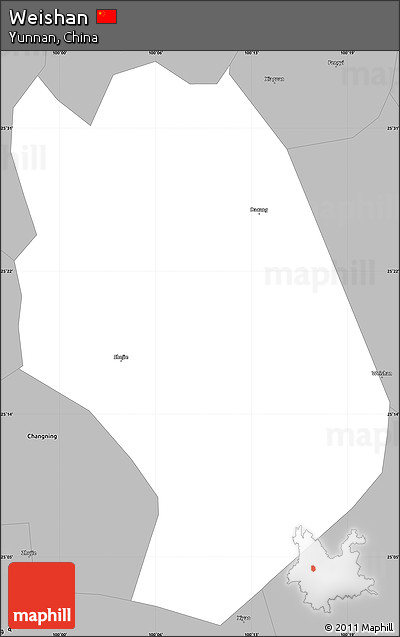 Gray Simple Map of Weishan