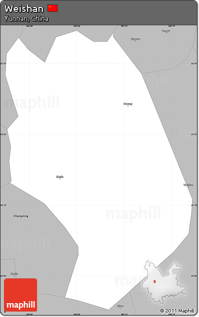 Gray Simple Map of Weishan