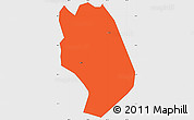 Political Simple Map of Weishan, single color outside