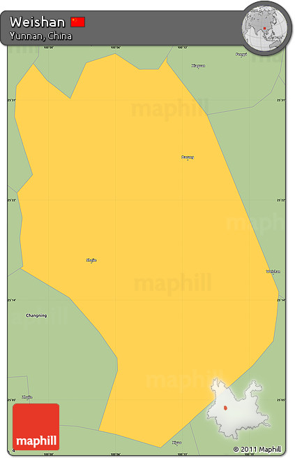 Savanna Style Simple Map of Weishan