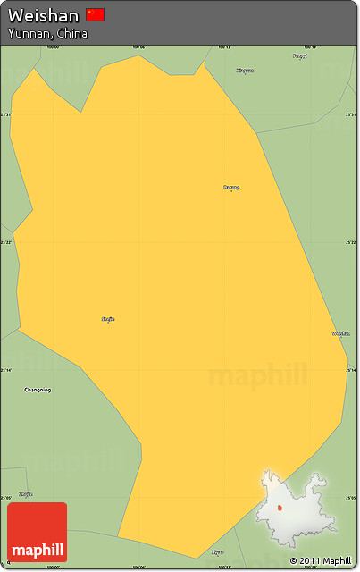 Savanna Style Simple Map of Weishan