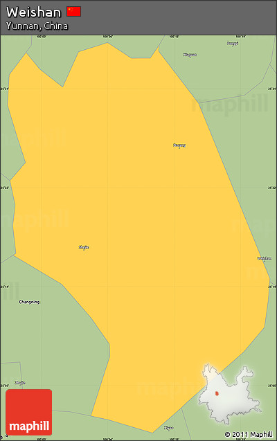 Savanna Style Simple Map of Weishan