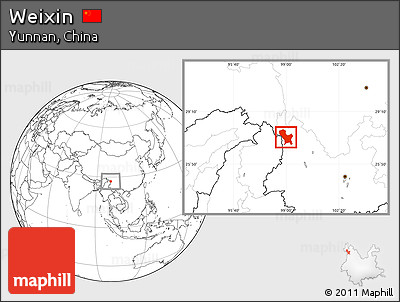 Blank Location Map of Weixin