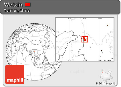 Blank Location Map of Weixin