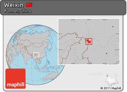 Gray Location Map of Weixin