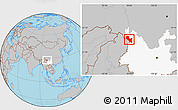 Gray Location Map of Weixin, highlighted parent region