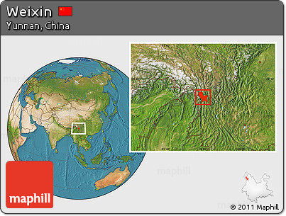 Satellite Location Map of Weixin