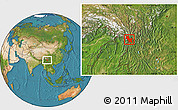 Satellite Location Map of Weixin