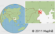 Savanna Style Location Map of Weixin, highlighted parent region