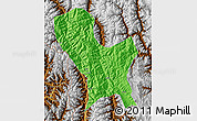 Political Map of Weixin, physical outside