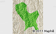 Political Map of Weixin, shaded relief outside
