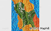 Satellite Map of Weixin, political outside