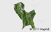 Satellite Map of Weixin, single color outside
