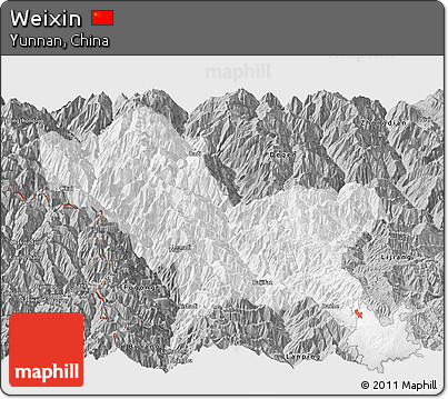 Gray Panoramic Map of Weixin