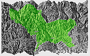 Political Panoramic Map of Weixin, desaturated