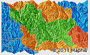 Political Panoramic Map of Weixin