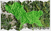 Political Panoramic Map of Weixin, satellite outside