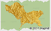 Savanna Style Panoramic Map of Weixin, single color outside