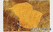 Political 3D Map of Wuenshan, physical outside